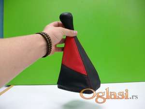 VOLKSWAGEN GOLF 3 kožica menjača Crveno/Crna (1991-02)- NOVO